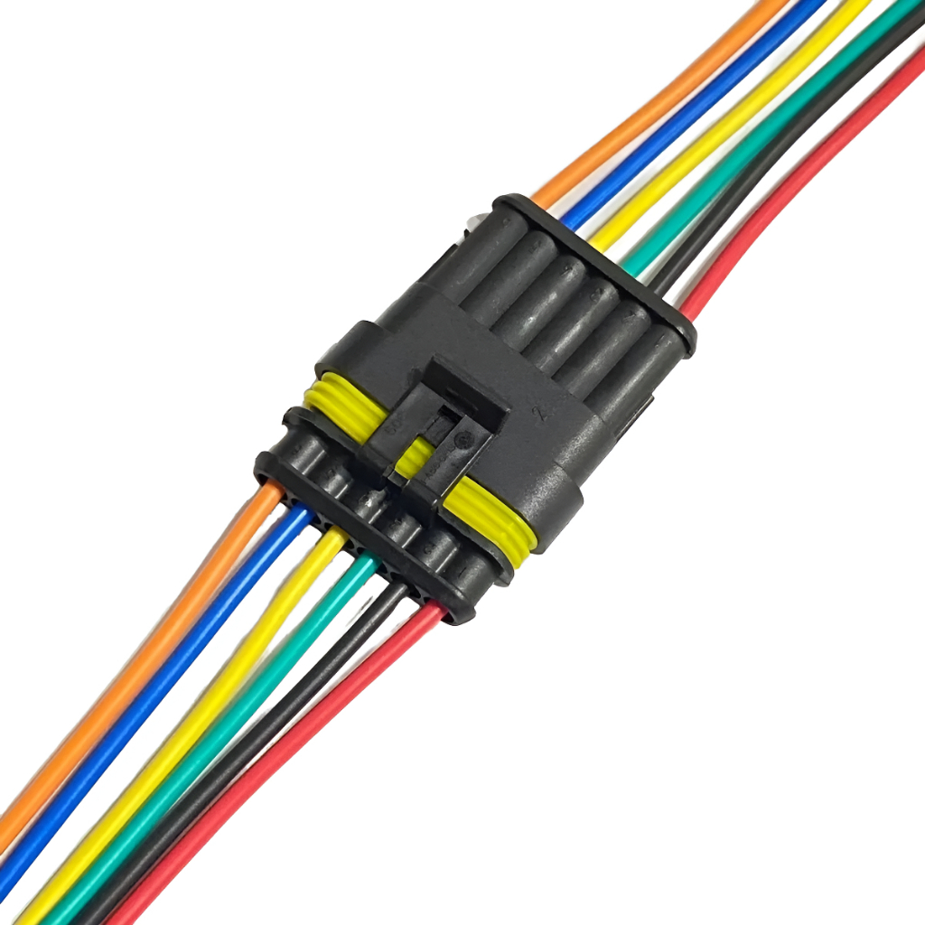 Conector Chicote 6 Vias Selado Impermeável Macho E Femea | Shopee Brasil