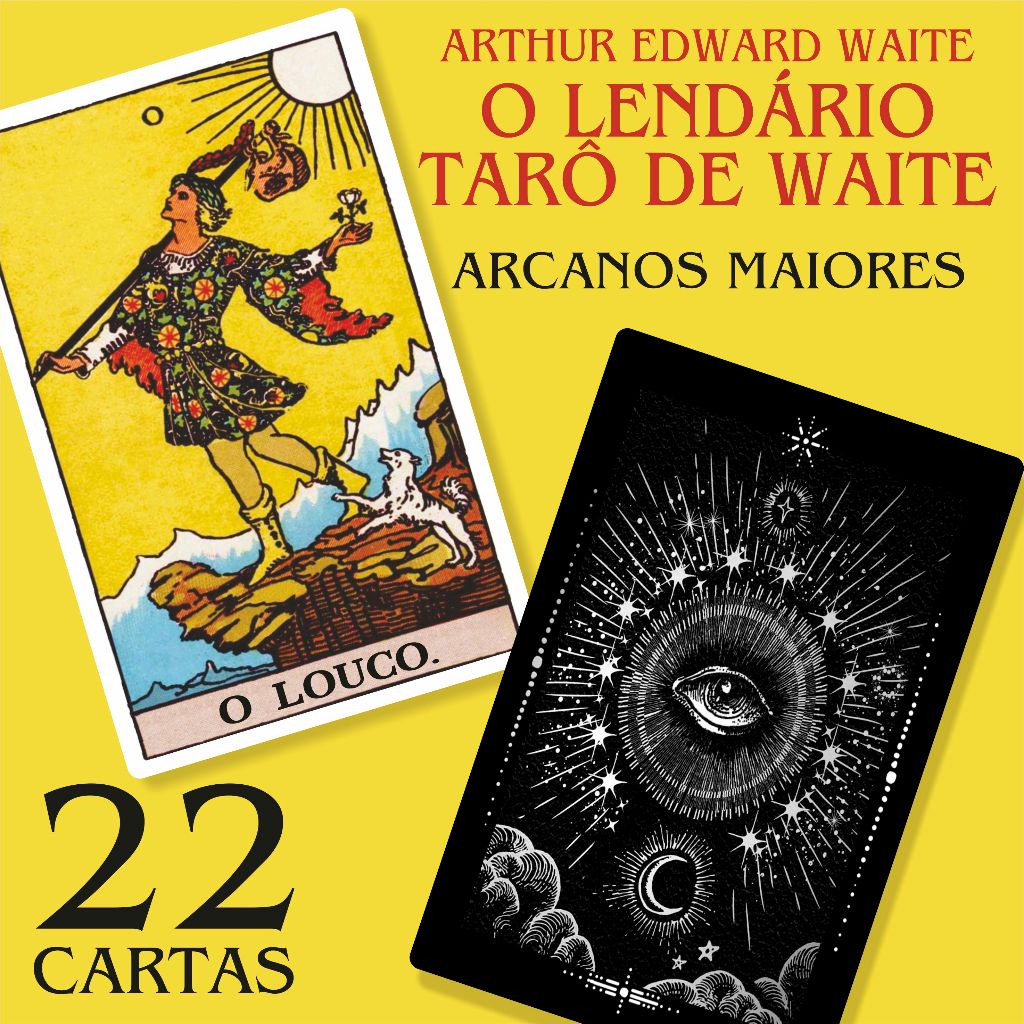 TAROT 22 CARTAS RIDER WAITE TRADICIONAL ARCANOS MAIORES + SAQUINHO DE ...