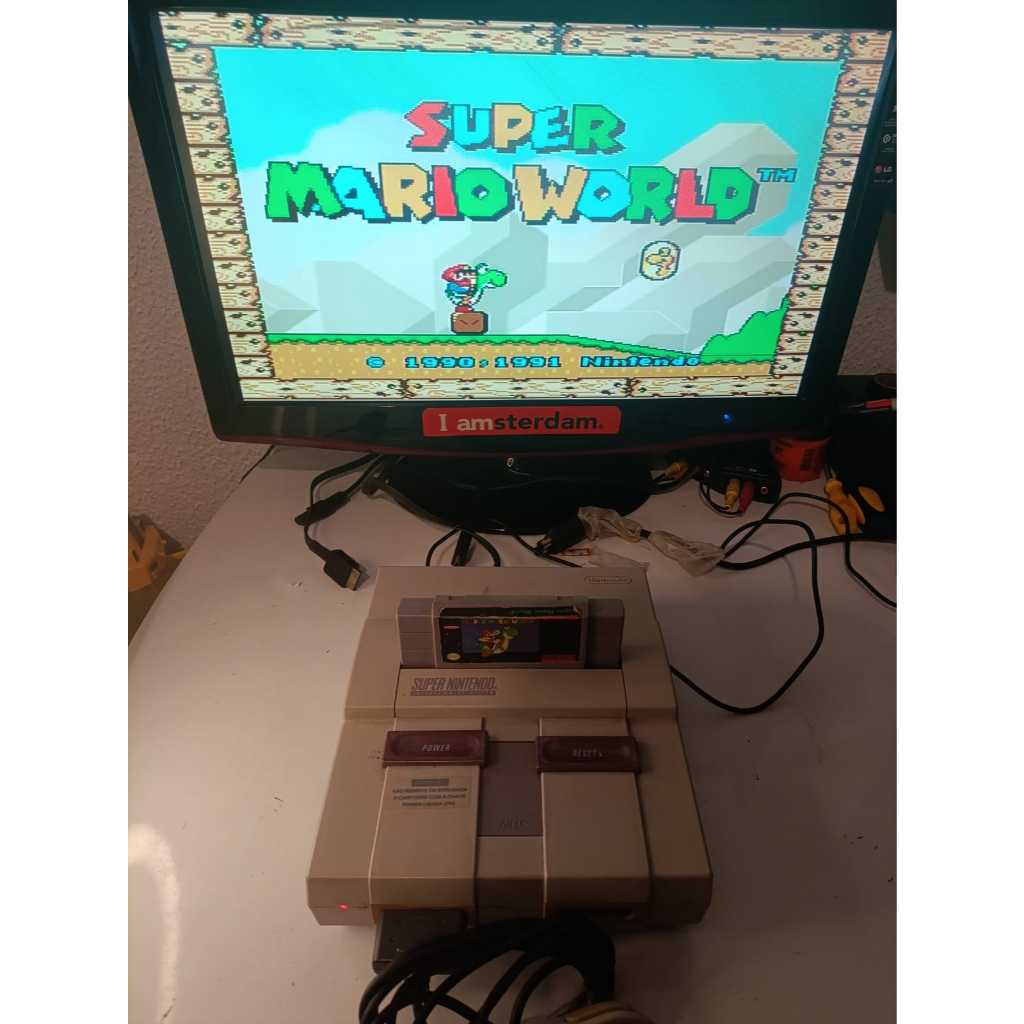 Super Nintendo + Mario Word + Controle Original | Shopee Brasil