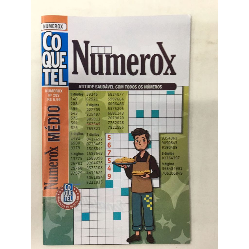 Passatempo Coquetel Numerox Nível Médio 43 Jogos | Shopee Brasil