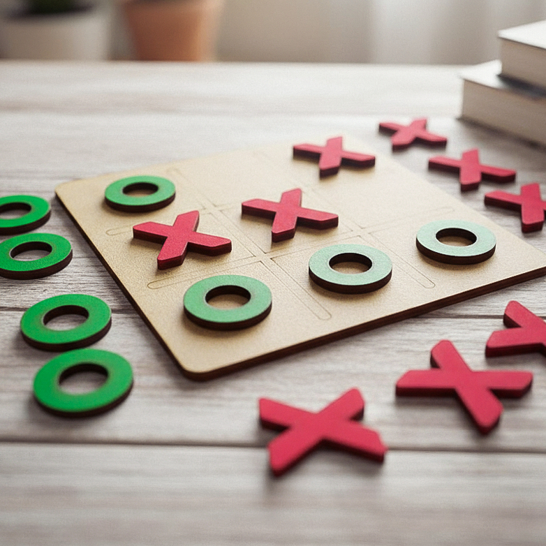Jogo da Velha em MDF | Brinquedo Educativo Infantil | 13,5x13,5cm ...