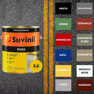 TINTA PISO SUVINIL 3,6L - CORES
