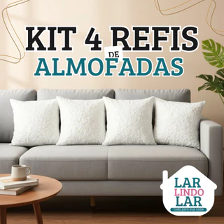 Refil Almofadas Kit com 4 Super Cheias espuma reciclável 50x50 super cheia . Entrega Imediata
