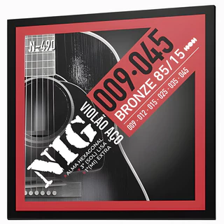 ENCORDOAMENTO NIG VIOLAO ACO/BRONZE .009/.045 6 CORDAS N490