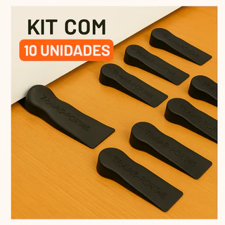 Kit 10 Aparador Peso De Porta Silicone Trava Segura Prendedor Fixador
