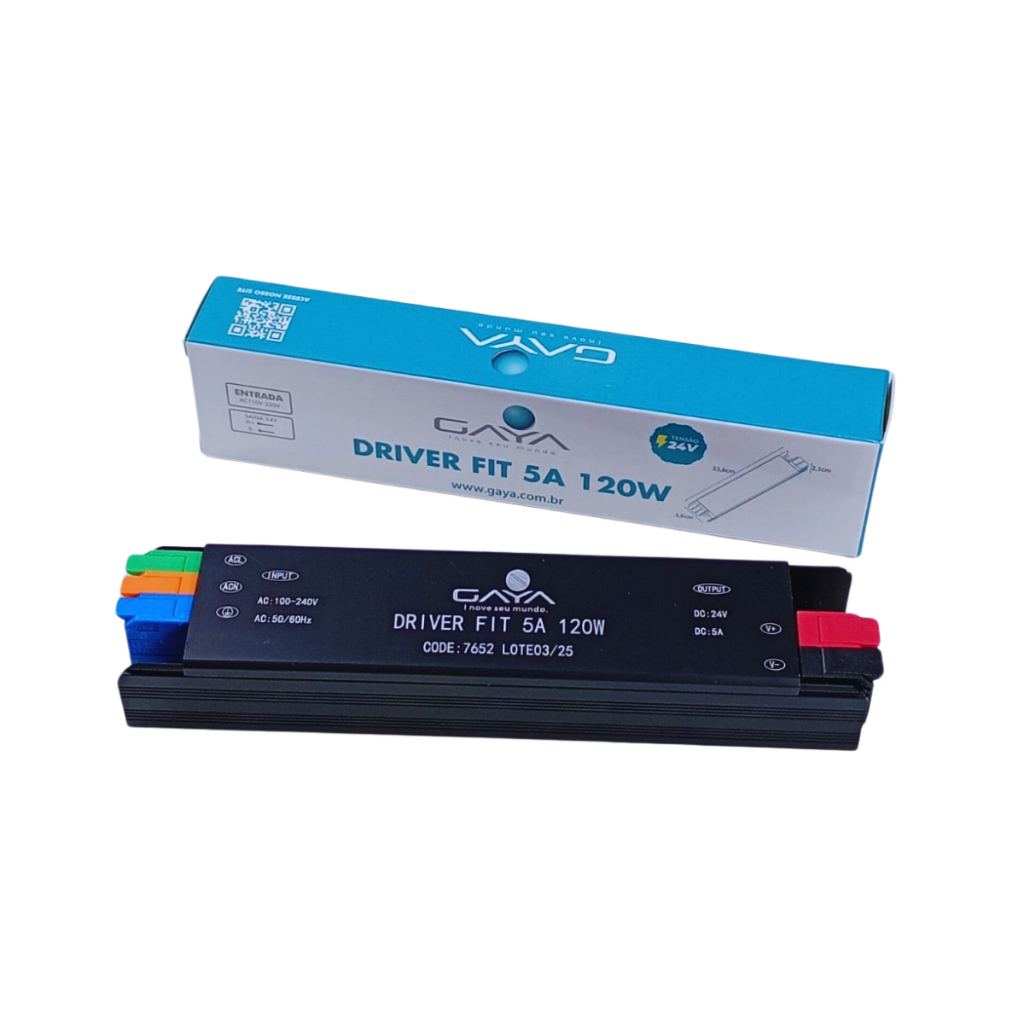 Fonte / Driver Fit Para Fita De Led/cftv 24v 120w 5a Gaya | Shopee Brasil