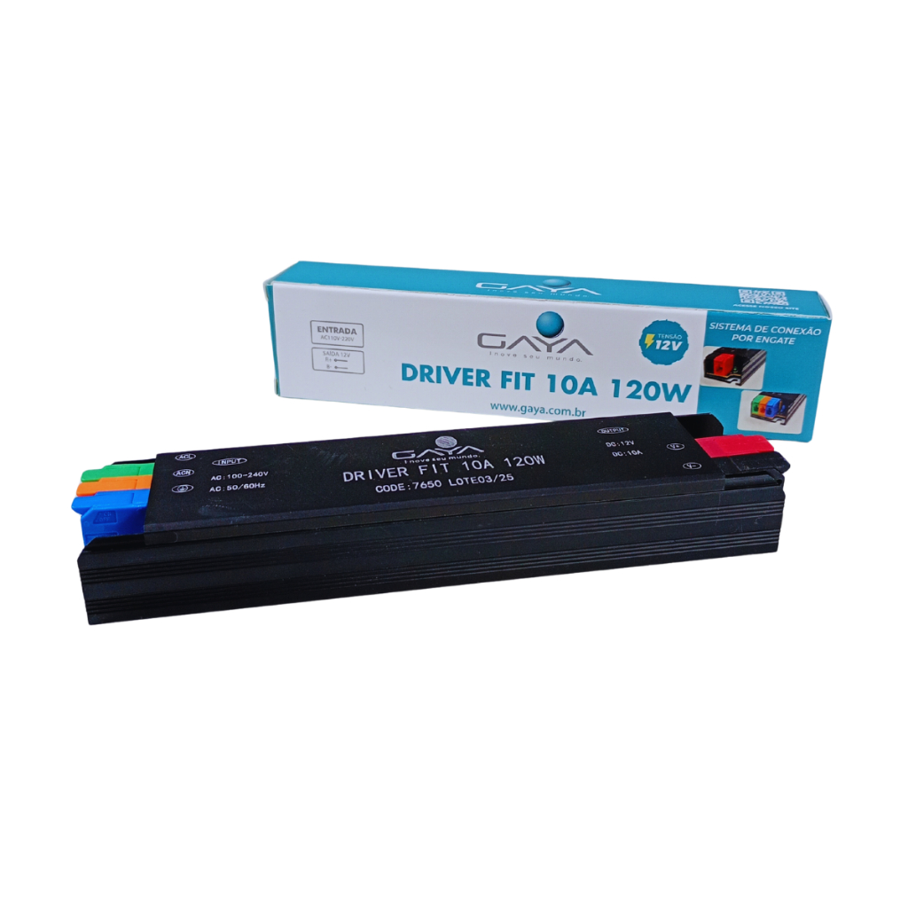 Fonte / Driver Fit Para Fita De Led/cftv 12v 120w 10a Gaya | Shopee Brasil