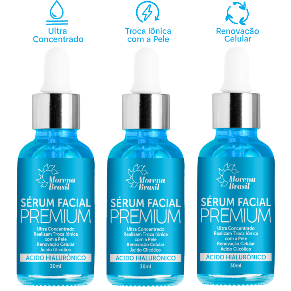 Kit 3X Sérum Ultra concentrado - Morena Brasil ☀️ Renovação