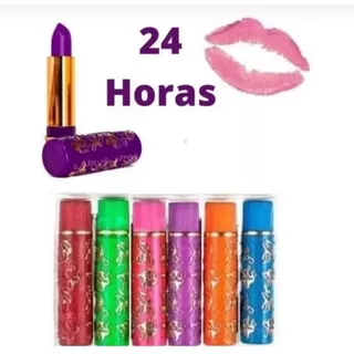 KIT 6 E 12 Unidades Batom Mágico 24hrs/ Bella Feme