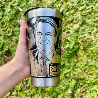 Copo Térmico BOLSONARO Personalização em 360 Graus 473 ML Personalizado Time