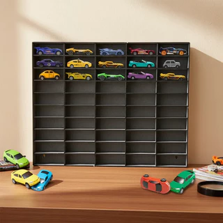 Porta Carrinhos Hot Wheels em Mdf Cru ou Preto Estante Expositora 50x40cm em Oferta na Shopee