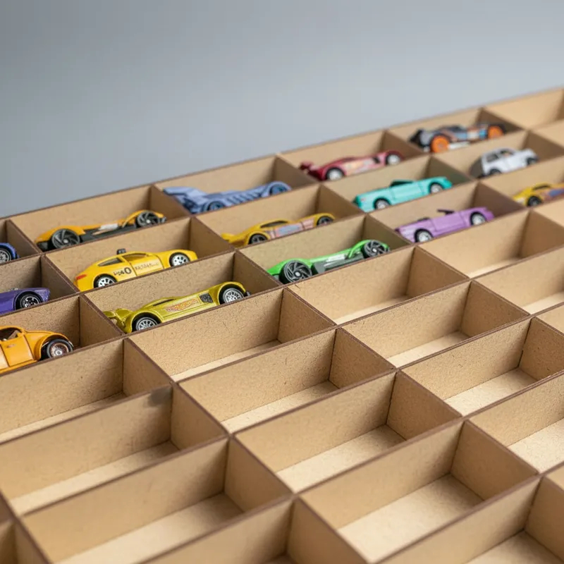 Expositor Carrinhos Hotwheels Mdf Resistente Preto ou Cru para