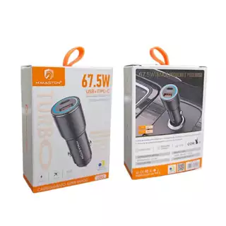 Carregador Veicular 67.5W Turbo TIPO C + USB Turbo Carregamento rápido/Universal H’MASTON Original