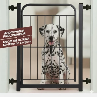 Portão Segurança Pet Grade Aramado de Proteção Para Crianças Cães e Outros Pets Acompanha Extensor de 10cm em Oferta na Shopee