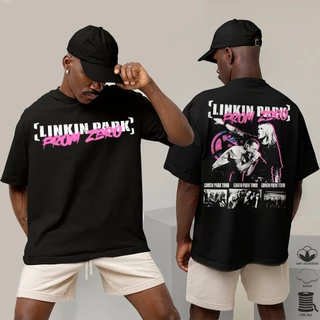 Camiseta Basica OVERSIZED e Regata Banda de rock Linkin Park From Zero turne em algodao Unissex - Darknezz