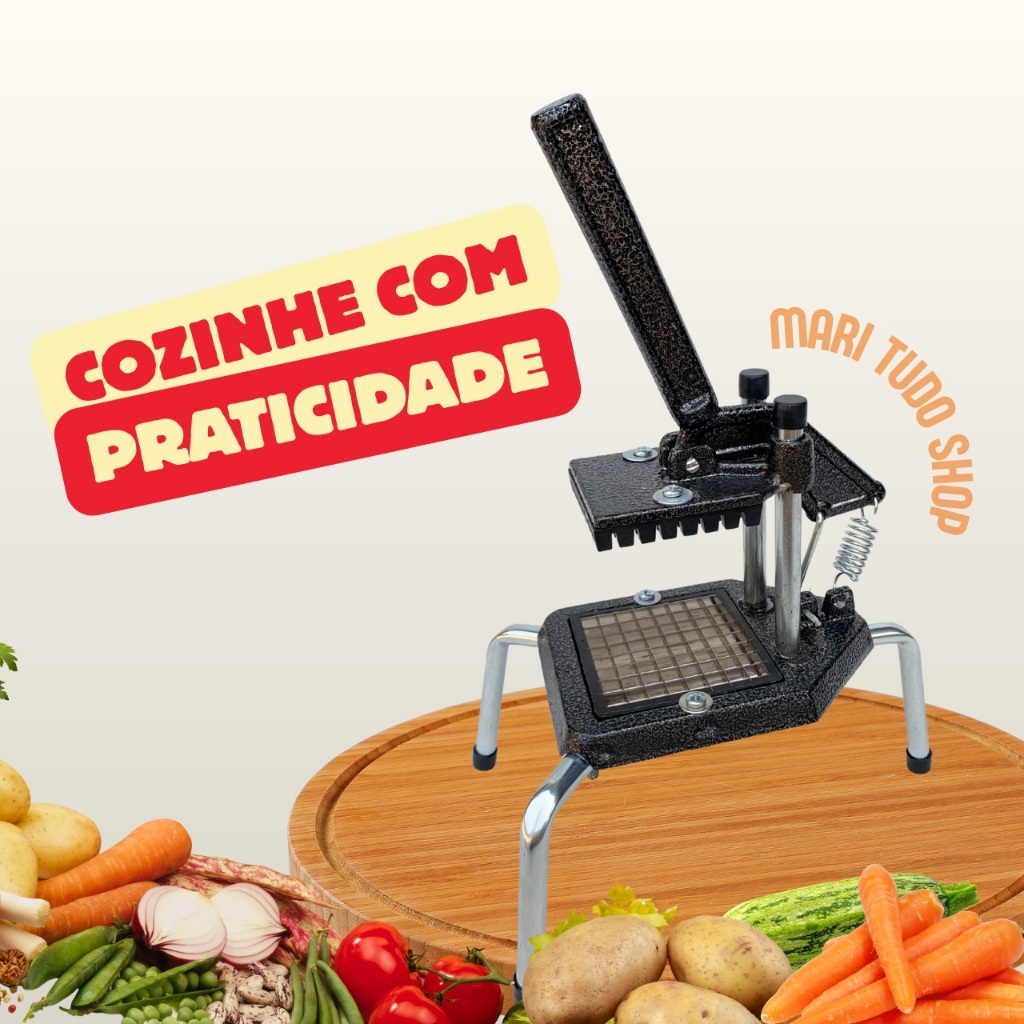 Picador Cortador Fatiador de Legumes Profissional Reforçado 