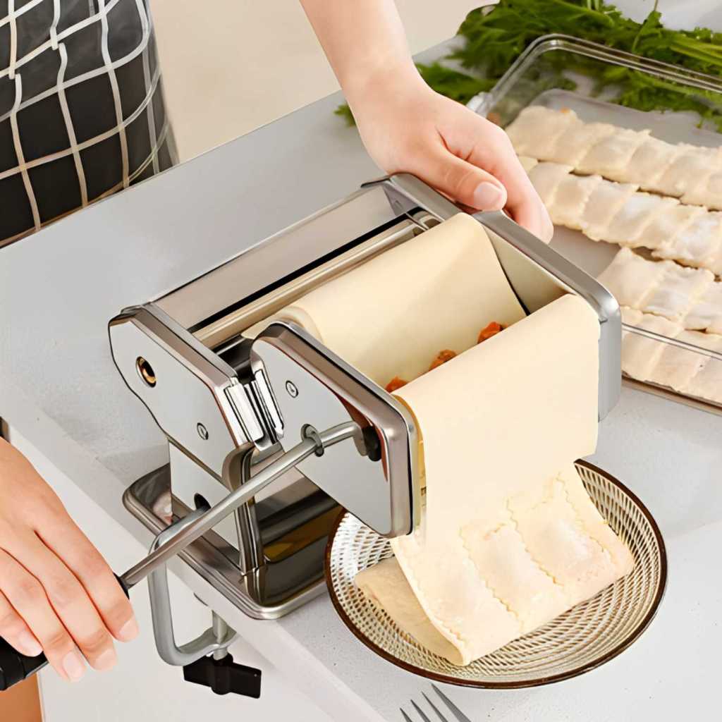 Máquina de Massas de Aço Inox com Moldes para Ravióli Pastel