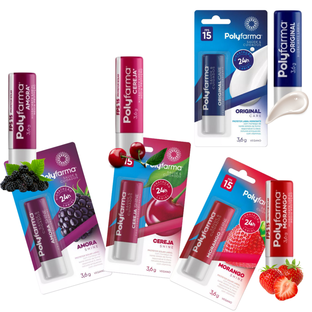 Protetor Labial Polyfarma 3,6g (Igual ao Nivea) Hidratante Labial ...