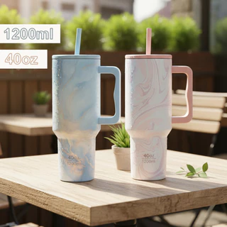 Copo Térmico 1.2L Inox Antivazamento com Canudo • Mantém Bebidas Frias e Quentes • Diversas Cores