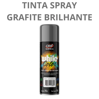 Tinta Spray Grafite Brilhante Orbi - Pintura Metálica, Alta Cobertura e Acabamento Profissional