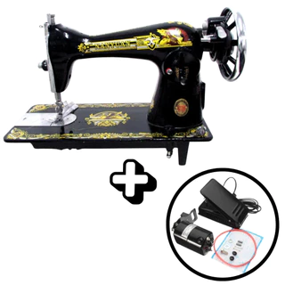 Máquina De Costura Reta Semi-industrial Pretinha Nova Com Motor