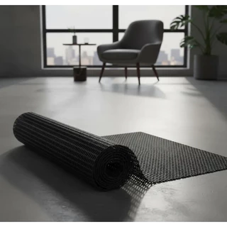 Tela Antiderrapante Emborrachada 0,50Cm 1,20m Preto