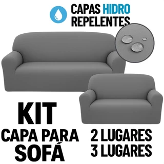 Kit Capas Para Sofá Impermeável 2 e 3 Lugares Ajustável
