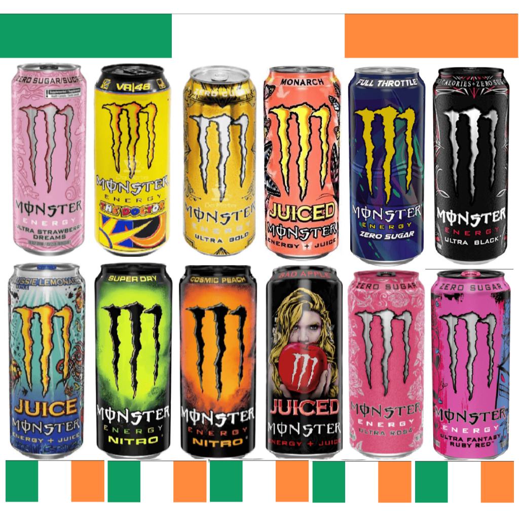 Monster Energy Importado da Irlanda 500 ML Vários Sabores | Shopee Brasil