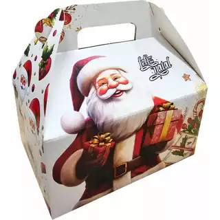 100 Peças - Embalagem Mini Maletinhas Surpresa - Natal Encantado - Papai Noel - Lembrancinhas mini presente