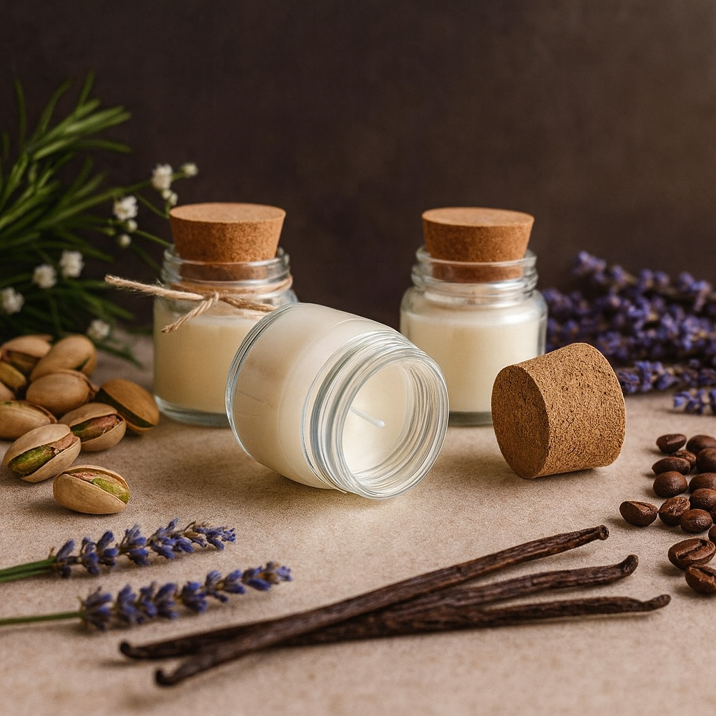 Mini Velas Aromaticas Vegana Prontas para Lembrancinhas de Casamentos Batizados Charmosas