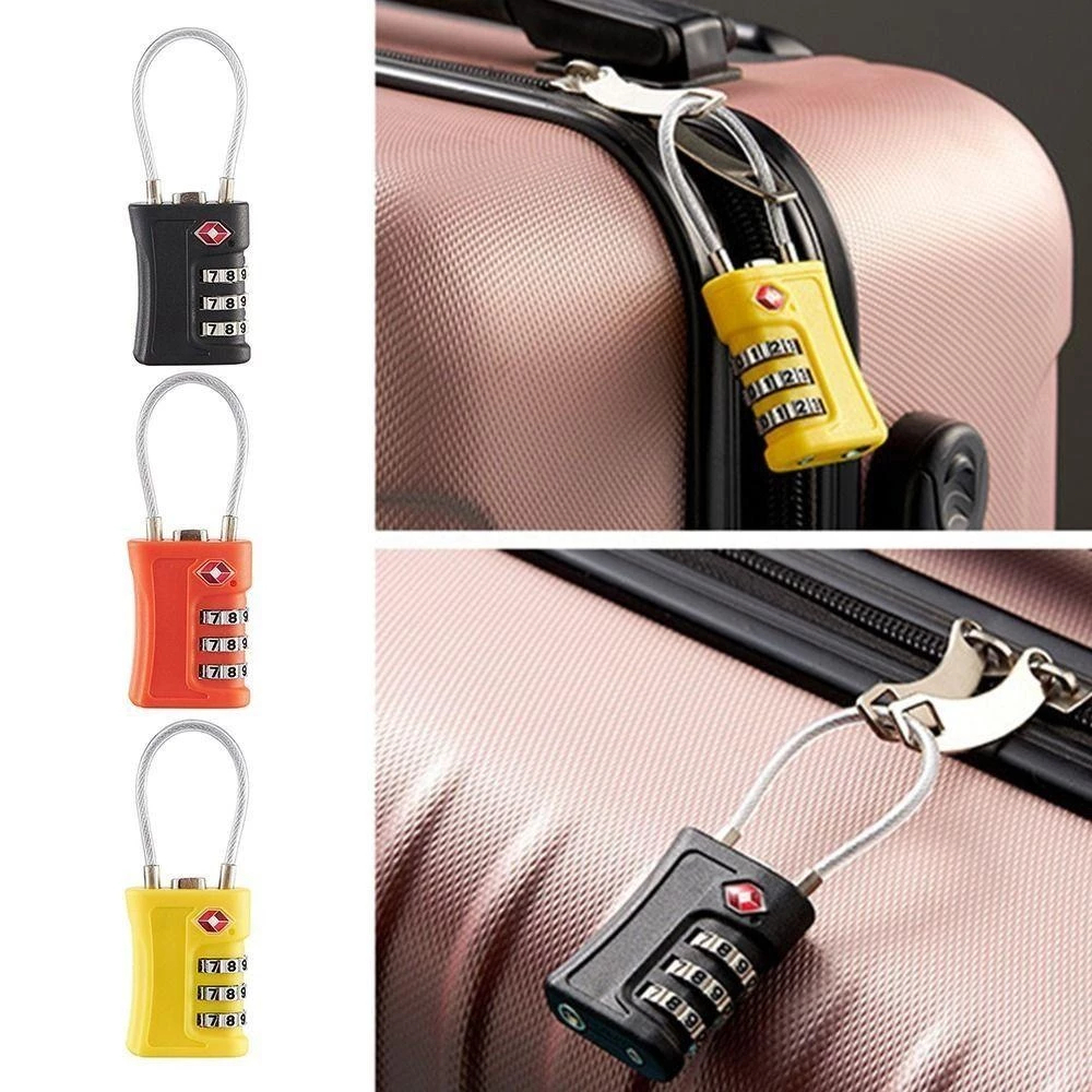 Cadeado TSA Portátil com Segredo Senha Cabo Aço Para Mala Viagens ...