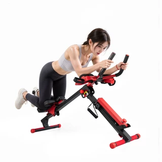 Máquina de Remo e Exercício Abdominal Multifuncional – Dobrável Exercitar Vários Grupos Musculares e Inclui tela de LED
