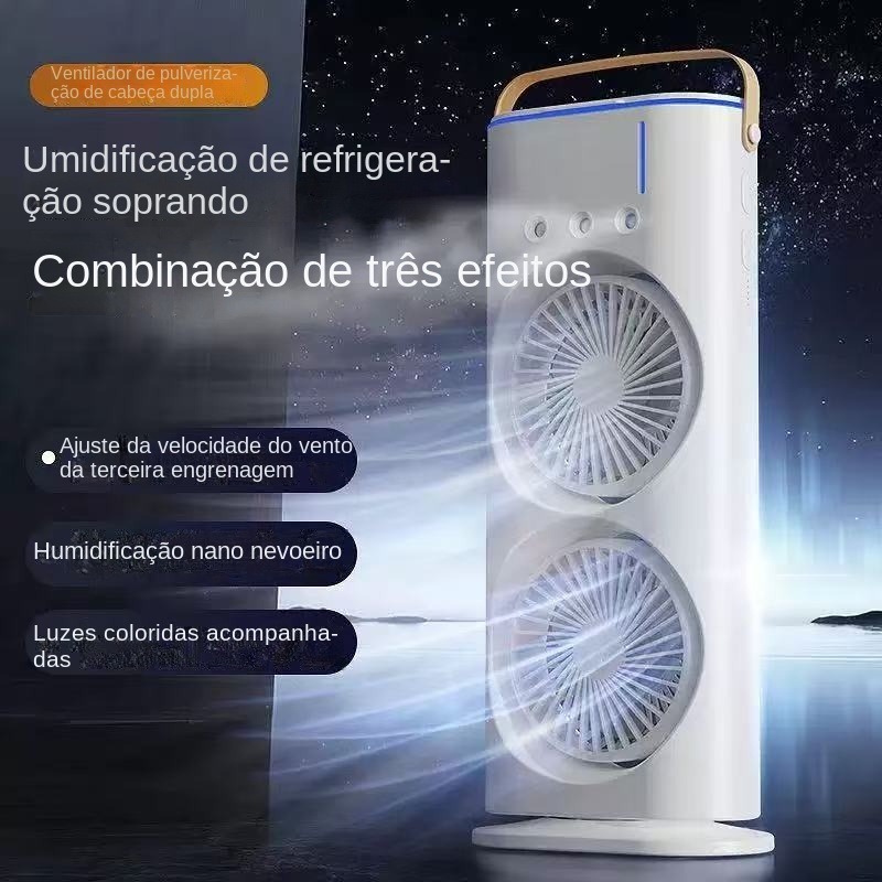 INOVA Ar condicionado portátil, umidificador ventilador camada dupla ...