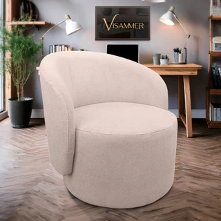 Poltrona Orgânica Tecido Boucle Para Sala Quarto Salão de Beleza Closet Recepção Visammer em Oferta na Shopee