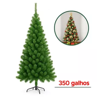 Árvore Natal Verde 150cm pé de ferro 350 Galhos Pinheirinho Premium