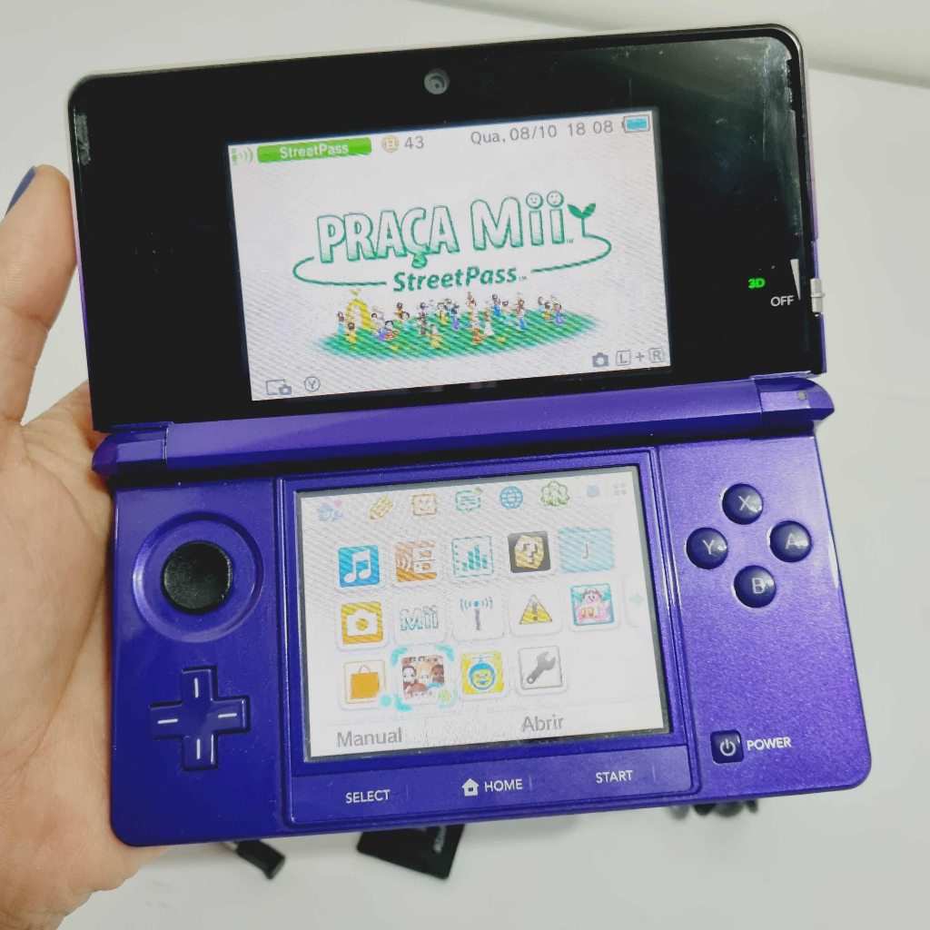 341- Console Nintendo 3DS old roxo purple funcionando perfeitamente ...