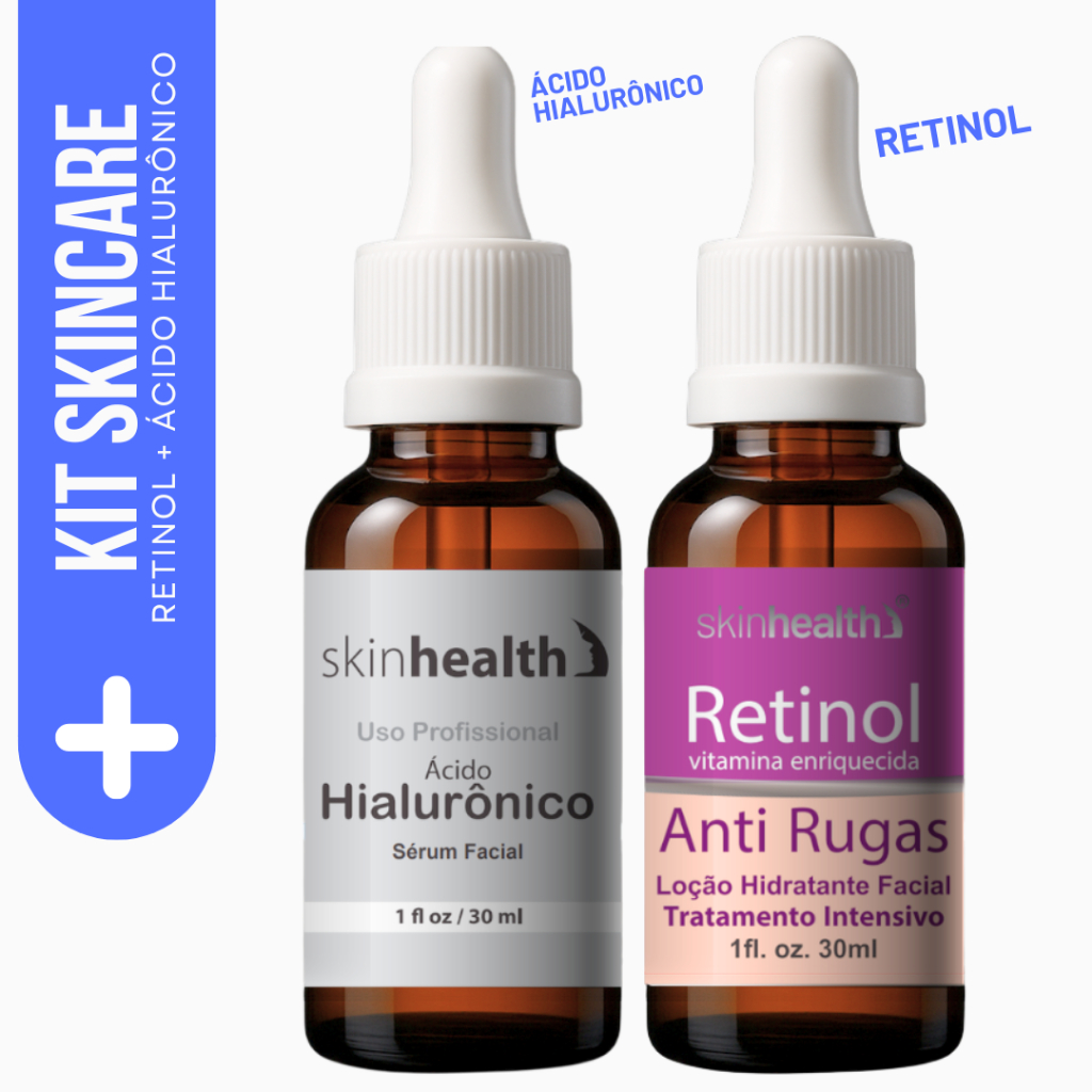 Retinol + Ácido Hialurônico Sérum Anti Rugas e Hidratante Facial 30ml ...