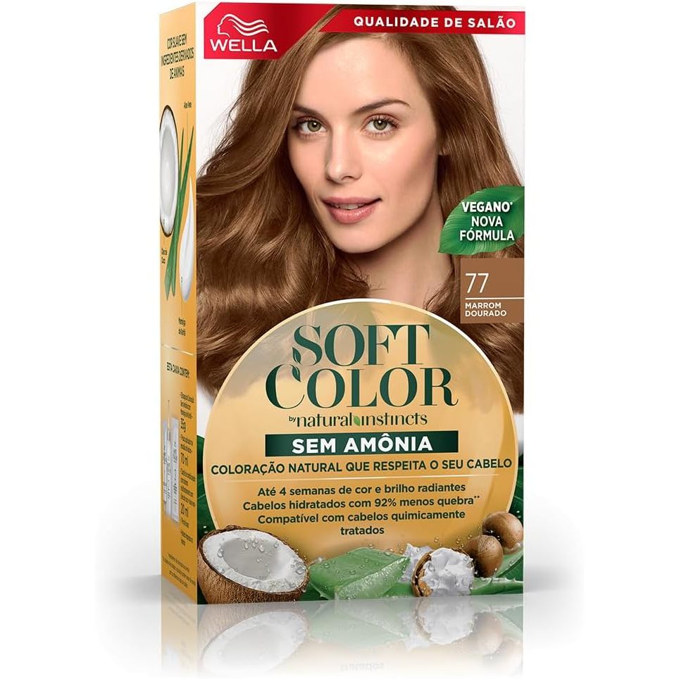 Tinta De Cabelo Soft Color Marrom Dourado 77 | Shopee Brasil