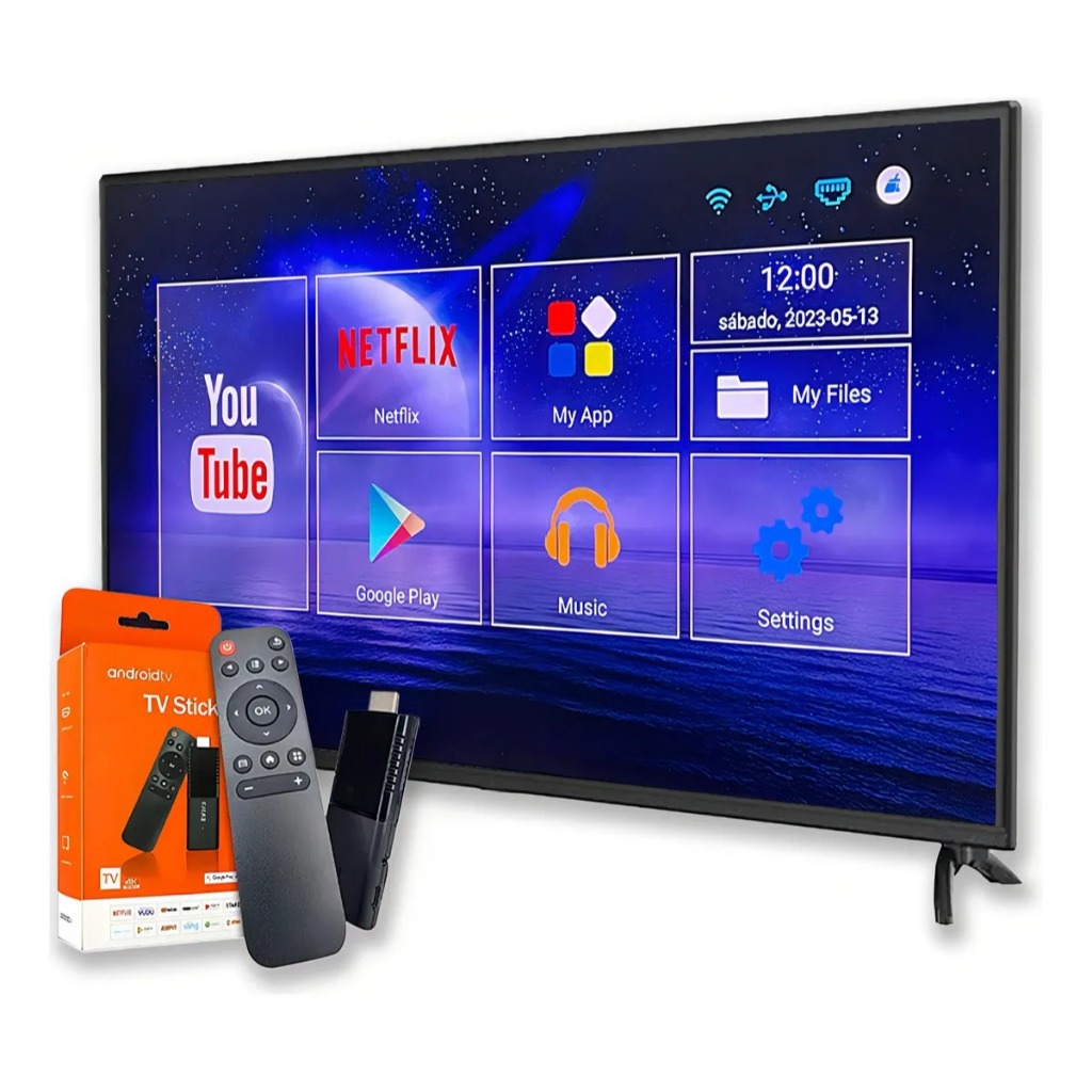 MINI TV STICK 8 RAM 128gb/ ANDROID 4K WI-FI HDMI STREAMING/PRETO ...