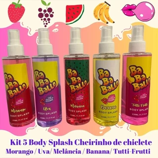 Kit 2 Unidade Body Splash Feminino-Perfume Corporal Com Cheiro de Chiclete e frutas 230ml