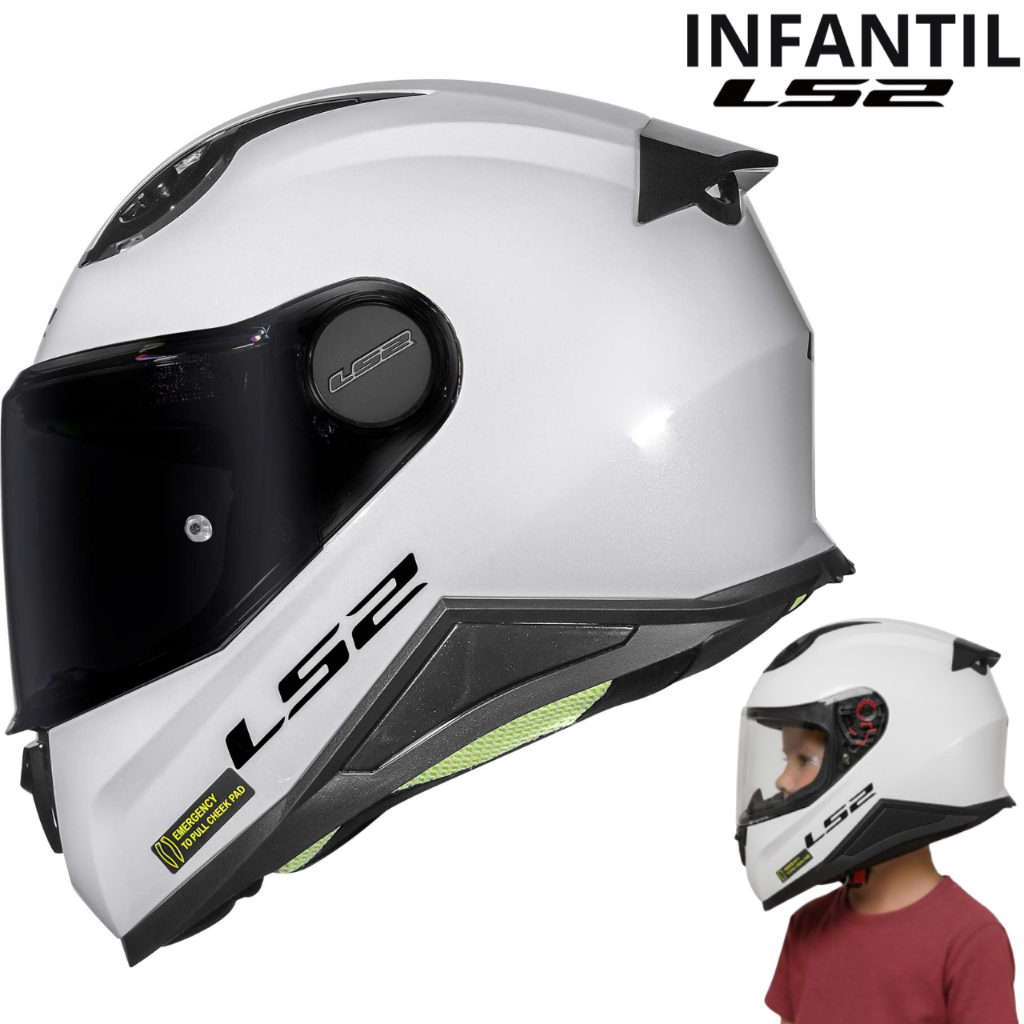 Capacete LS2 Infantil FF812 Kid Cores Moto Motociclismo Júnior
