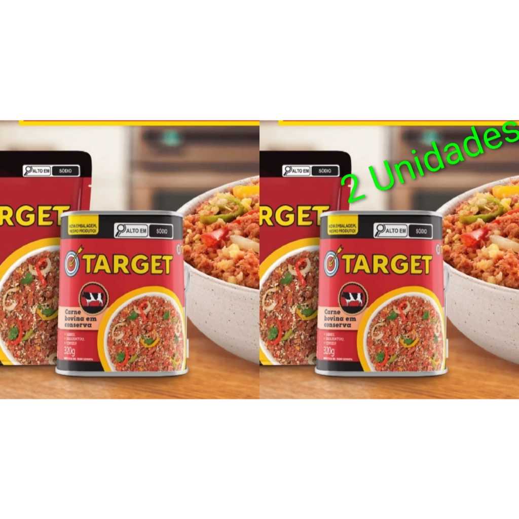 Carne Bovina em Conserva 320G Target Friboi - Kit 2 Unidades | Shopee ...