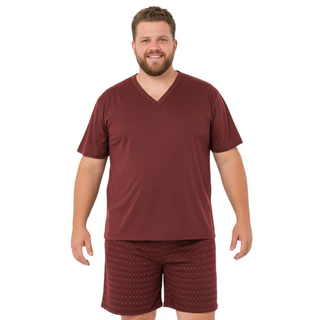 Pijama Plus Size Masculino Adulto Manga Curta Gola V Macio Quentinho Tamanho Grande G1 G2 G3 em Oferta na Shopee