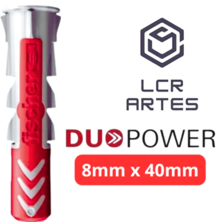 Kit Buchas DuoPower Fischer 8mm x 40mm | 100un | 50un | 25un Alta Qualidade