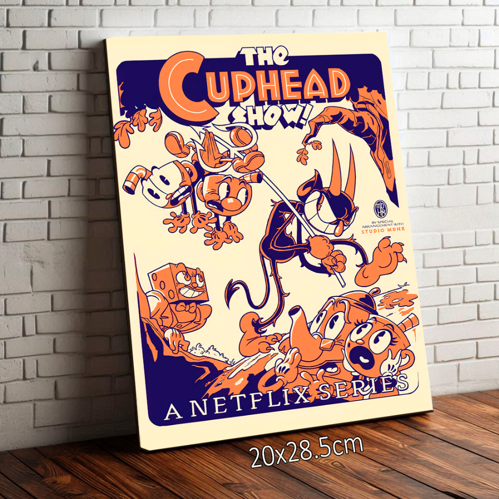 Placa Quadro Decorativo Cuphead Don't Deal With The Devil 20x28