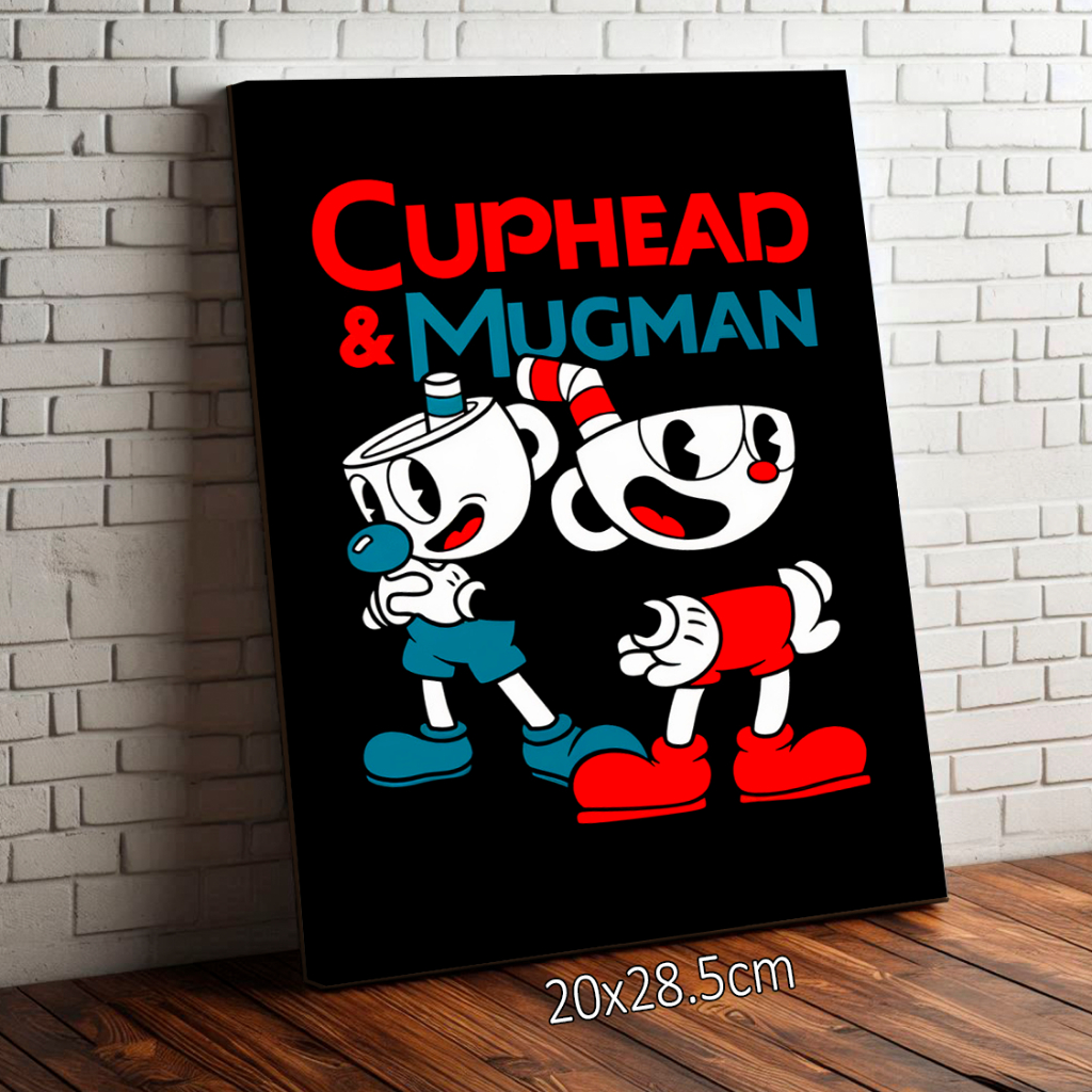 Placa Quadro Decorativo Cuphead Don't Deal With The Devil 20x28