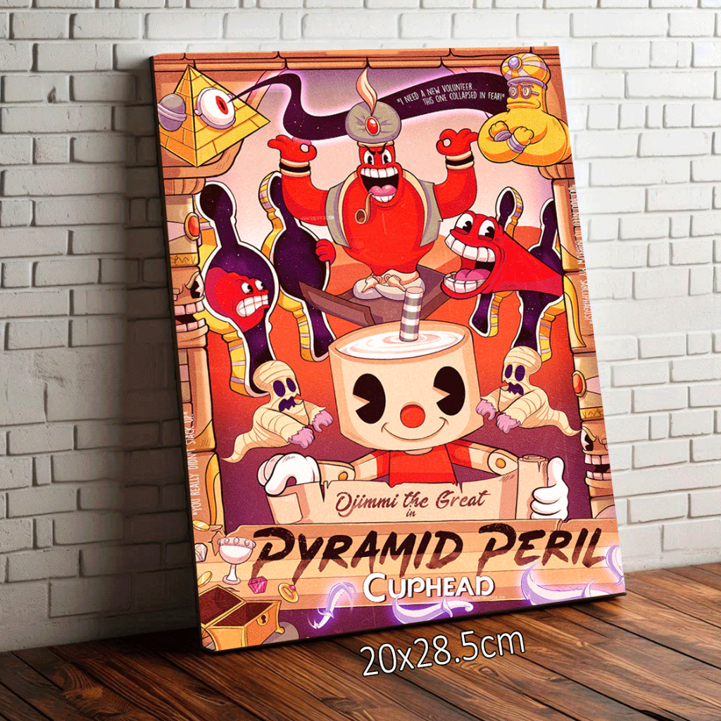 Placa Quadro Decorativo Cuphead Don't Deal With The Devil 20x28