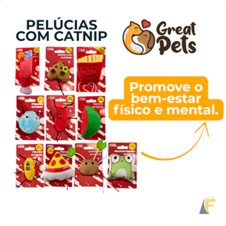 Catnip Gatos Brinquedo Pelúcia Great Pets em Oferta na Shopee