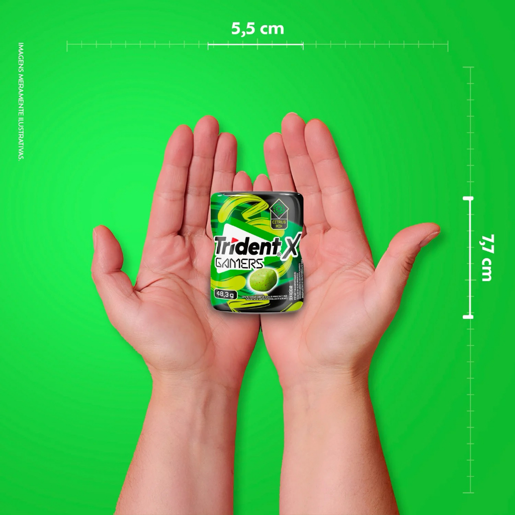 Trident Garrafa XGamers Citrus Mix Maracujá e Limão 6 Unidades 48
