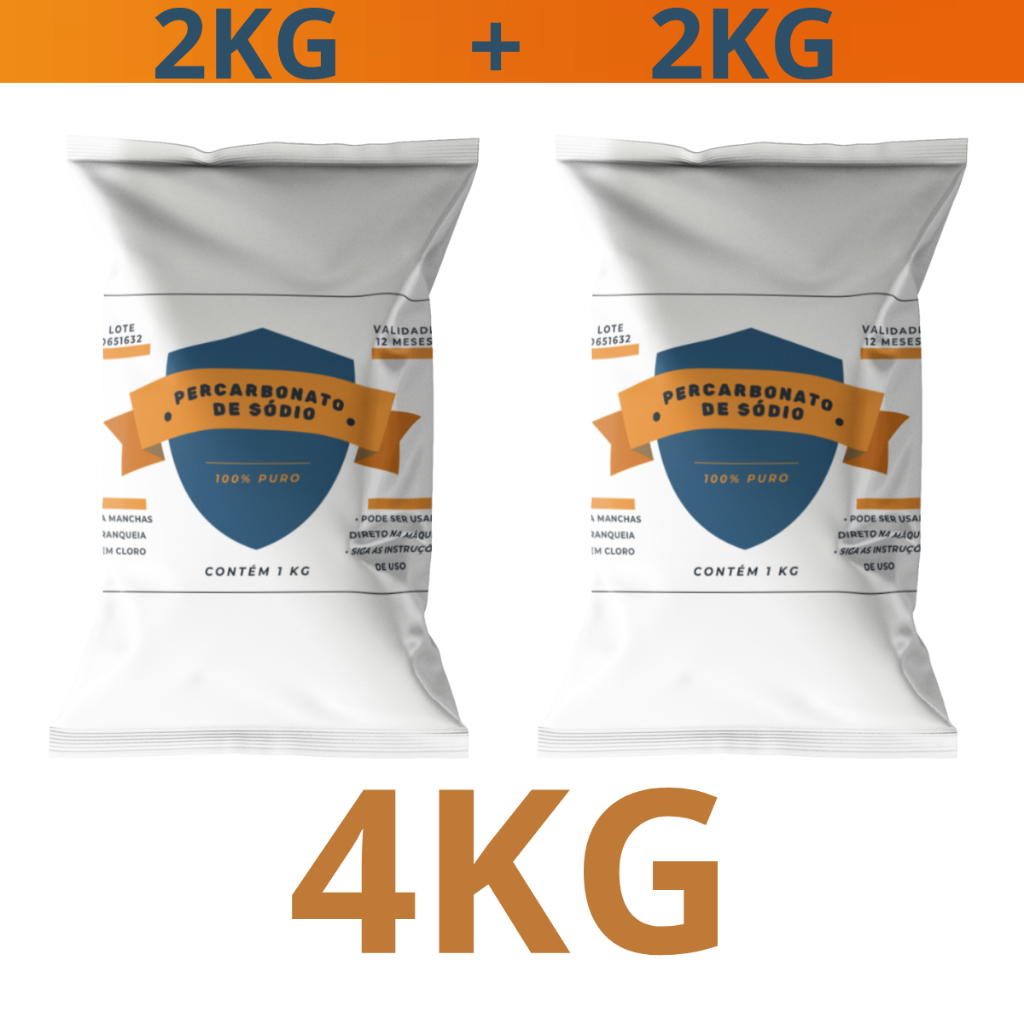 Percarbonato de Sódio 4kg - O Branqueador Oxigenado que Deixa suas Roupas Novas!
